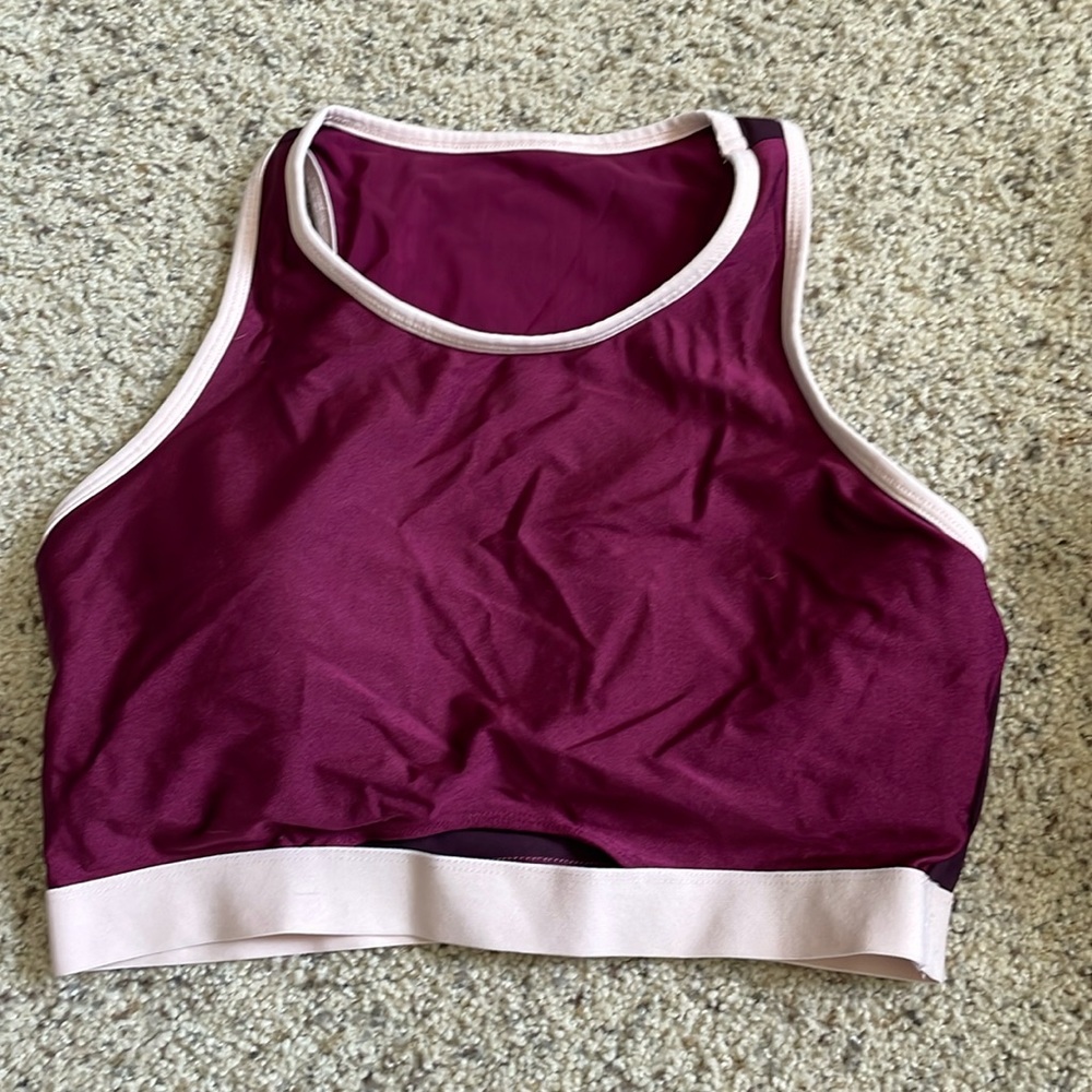 Fabletics medium color blocked sports bra